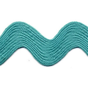 Aqua - Ric Rac - Super Jumbo 4cm Wide