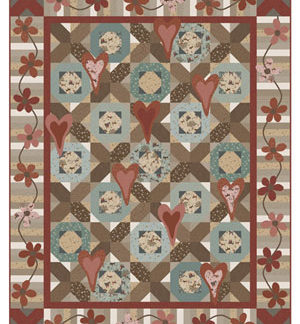 Scattered Hearts Quilt pattern