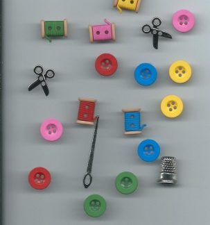 Modern sewing button selection