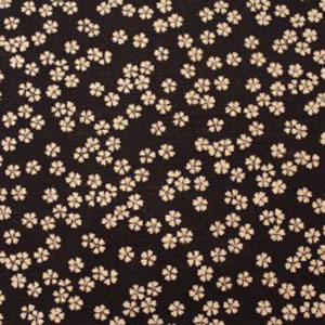 Japanese Textured Woven Fabric - Small Flowers on Indigo