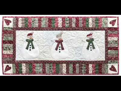 Let's Build a Snowman Table Runner pattern