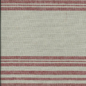 Natural linen with red stripe Fat quarters