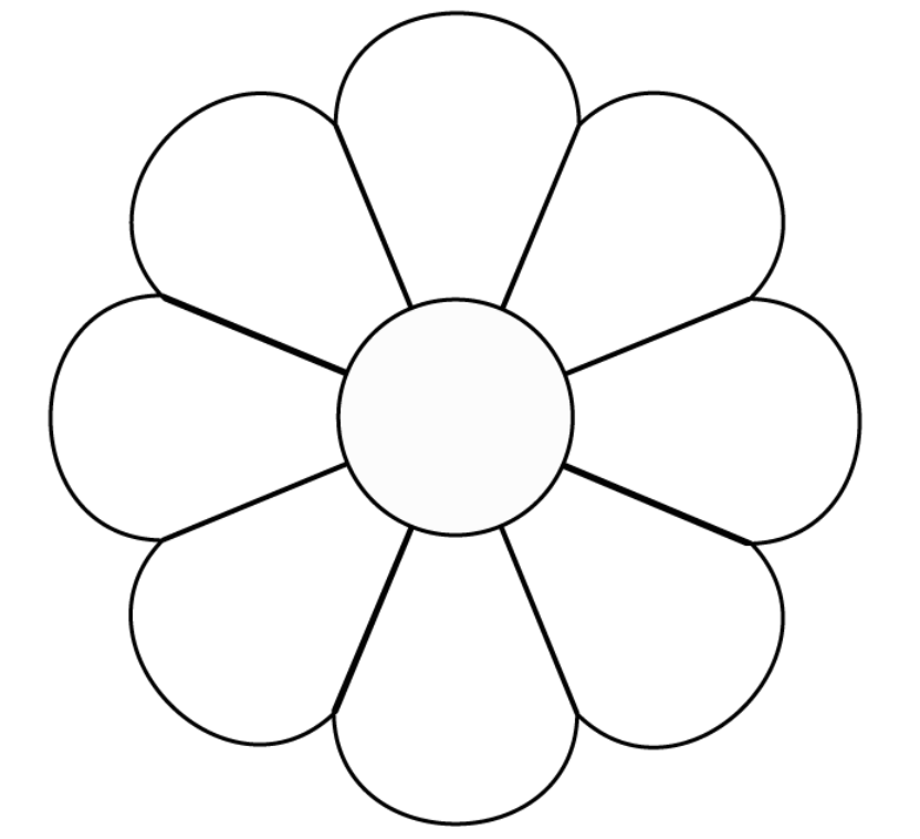 8" Dresden Plate 8 petals Paper Pieces (3 sets)