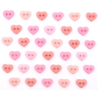Tiny Hearts - Rose button pack