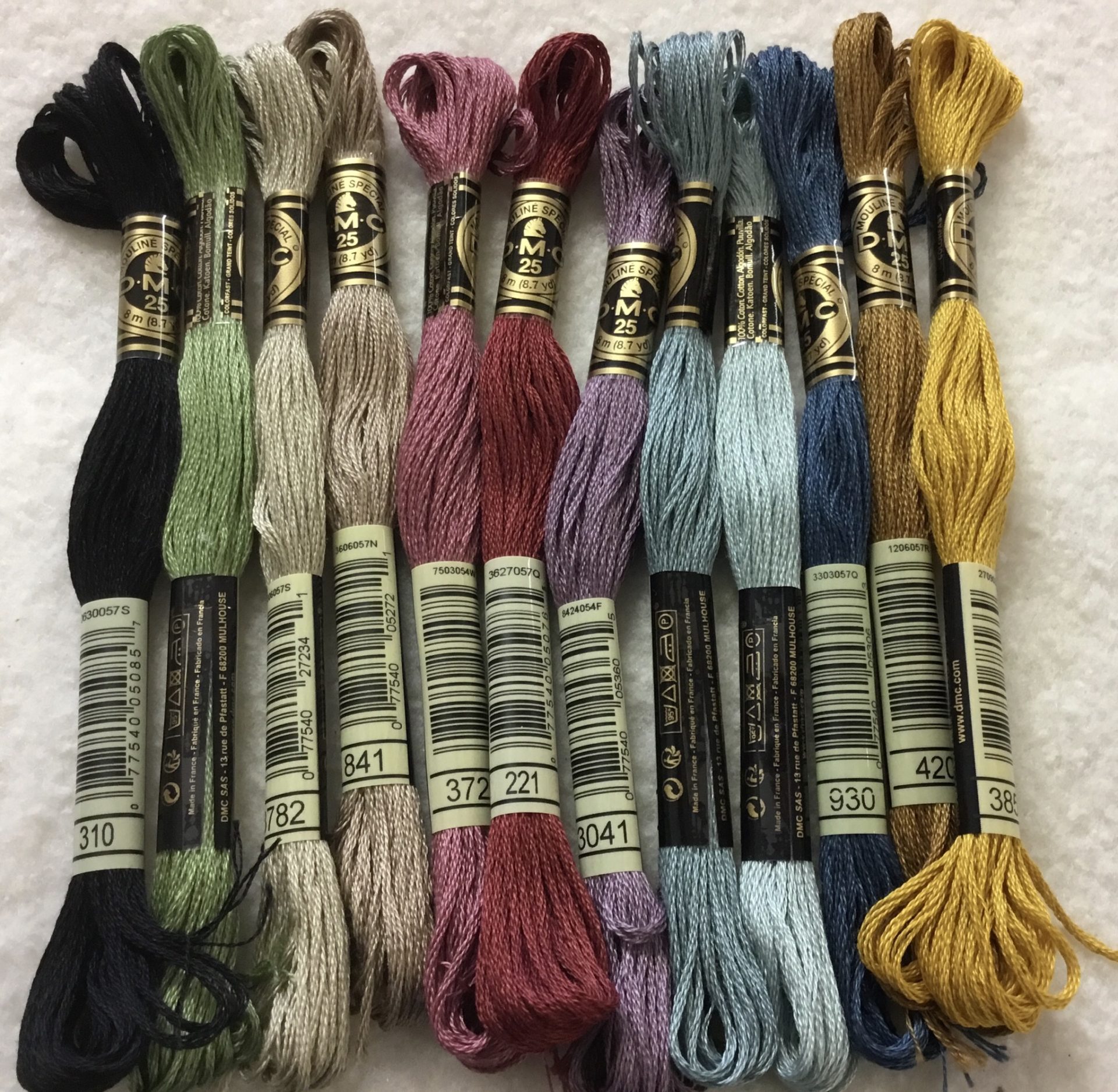 Stitching Circle Basket DMC thread pack Coast & Country