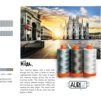 Aurifil Colour Builder - Milan Greys 3 x 1300m