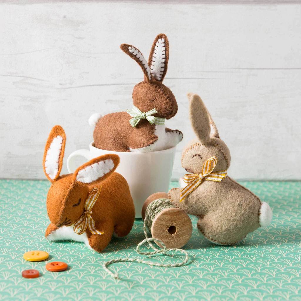 Bunnies Felt Craft Mini Kit by Corinne Lapierre