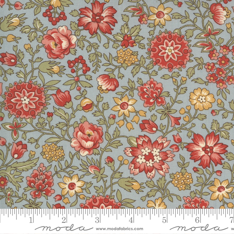 Jardin de Fleurs Ciel Blue Giverynv Fabric Coast & Country