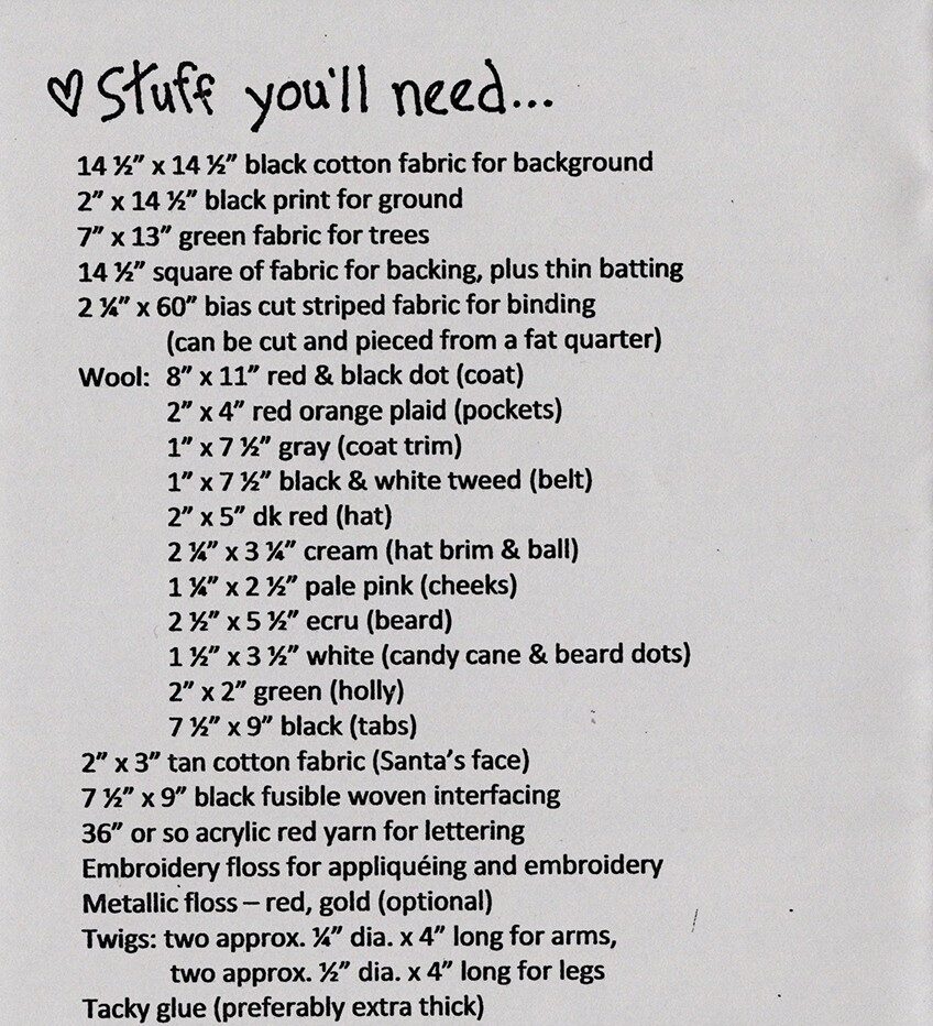 Clothesline Santa Pattern & Fabric Pack Kit - Image 3