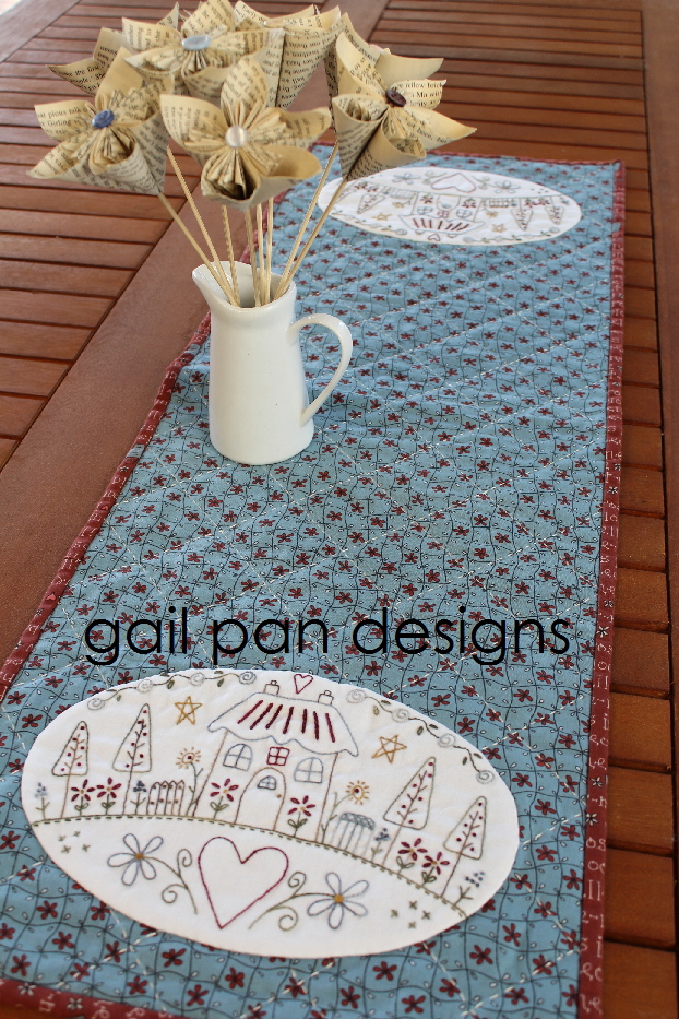 My Country Home Table Runner pattern by Gail Pan