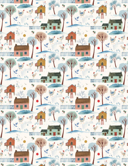 Country Cottage - Cream Farmhouse Fabric