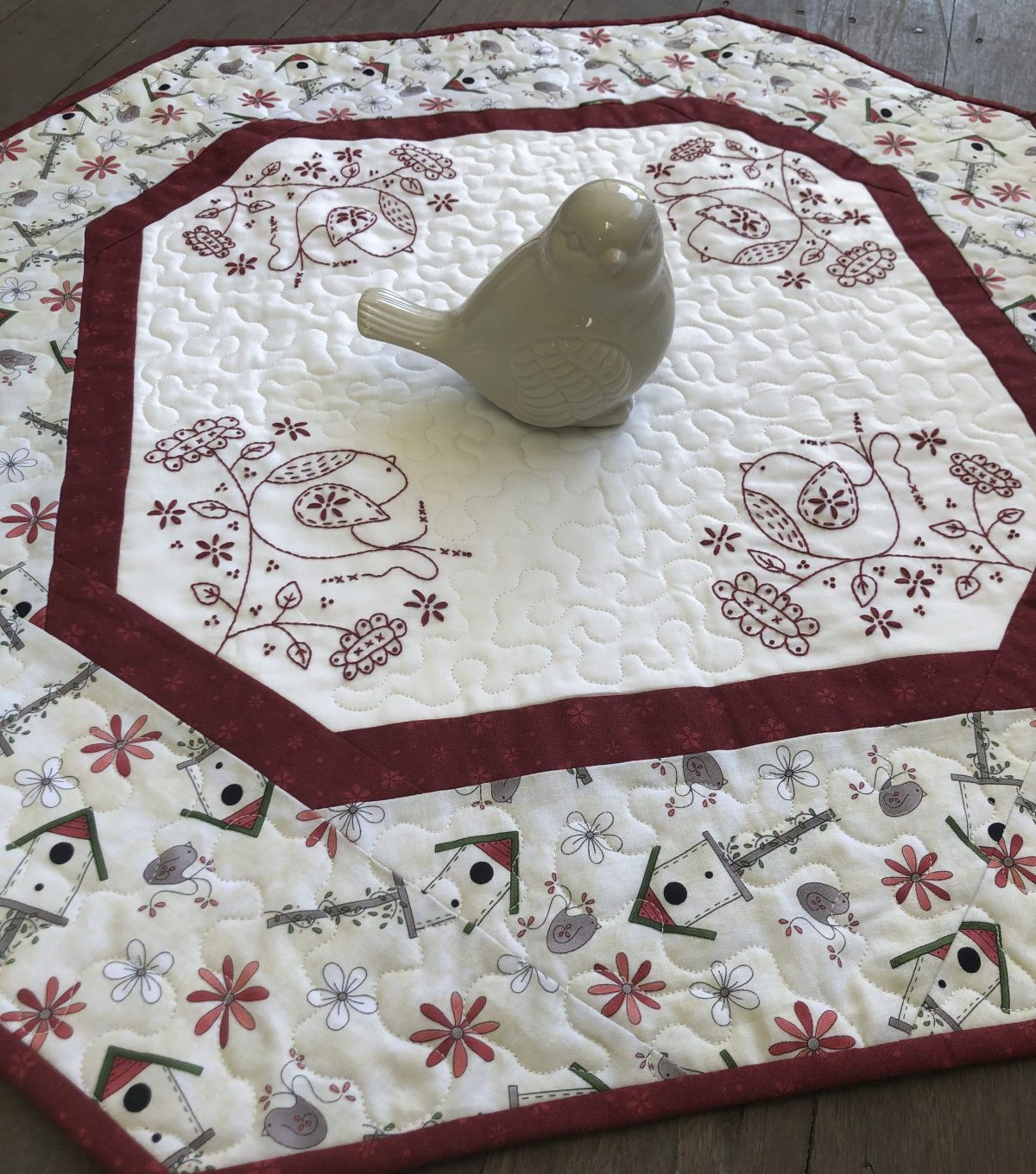 Summertime Birds Tabletopper pattern by Gail Pan