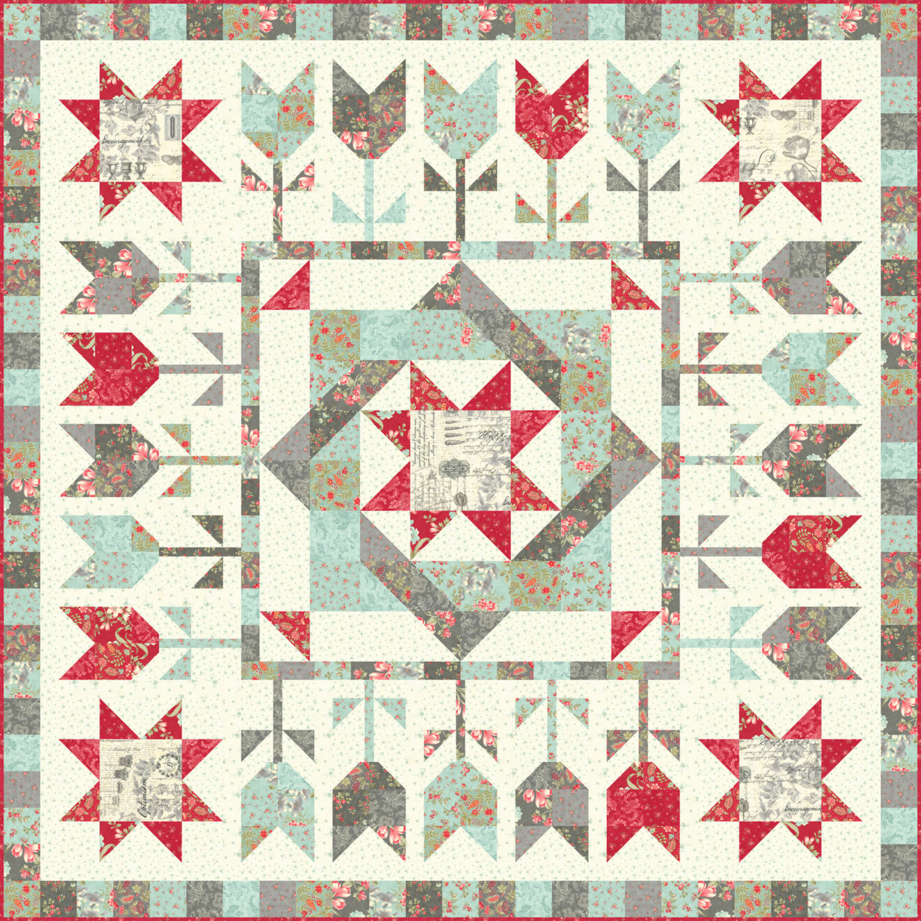 Collections Etchings Boxed Quilt Kit KIT44330 by 3 Sisters for Moda