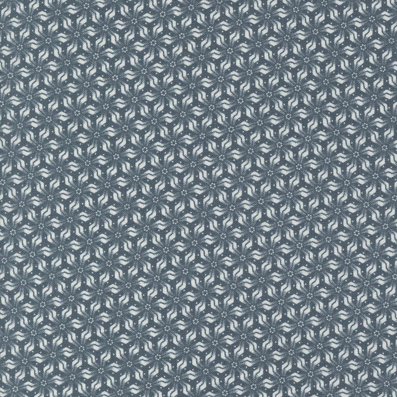 End of Roll - Snowman Gatherings IV- Snow Flower-Lake fabric 70cm x 1.1m