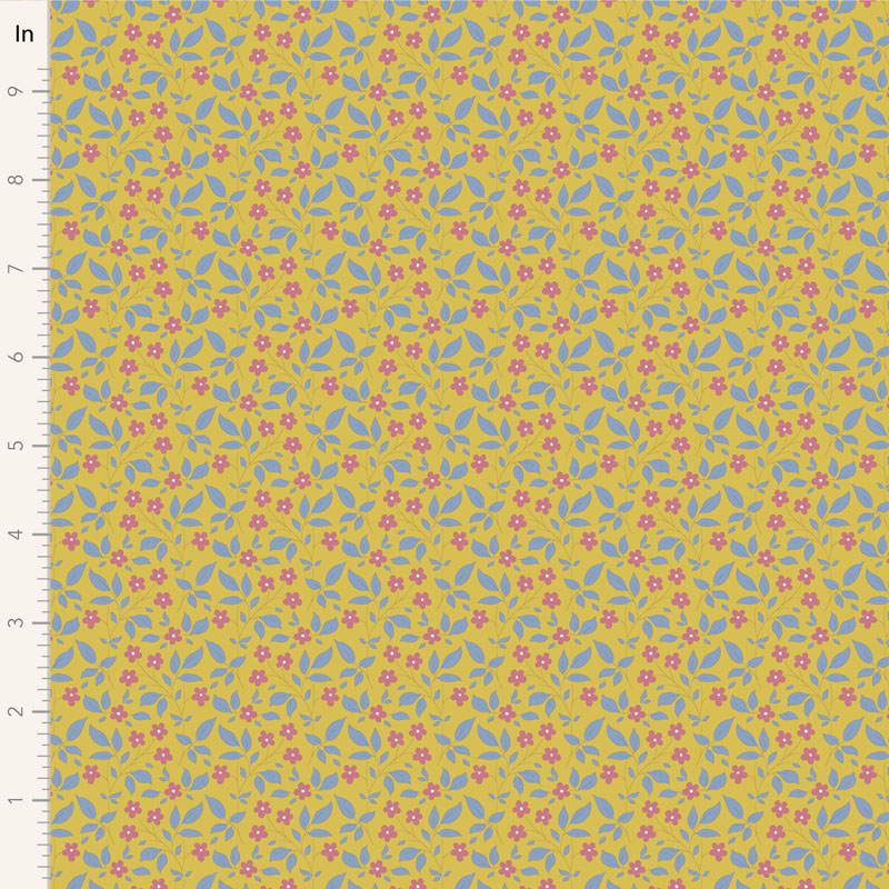 Tilda Tipsy Blender Yellow fabric