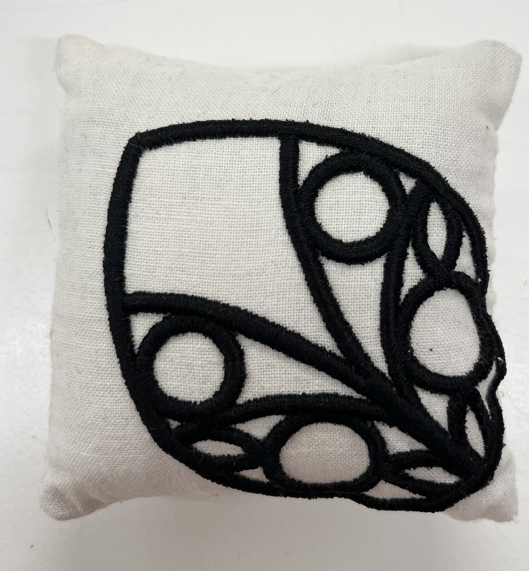 Alice Selwood Pincushion - Black Celtic Leaf