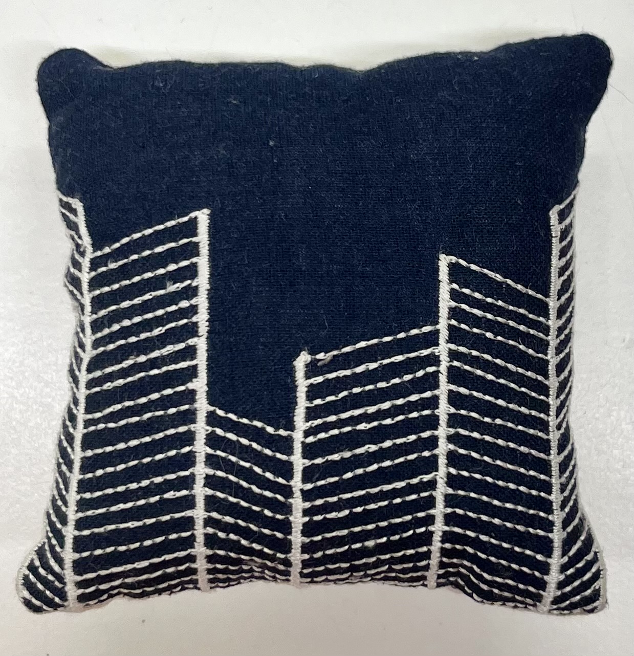 Alice Selwood Pincushion -Navy Skyscrapers