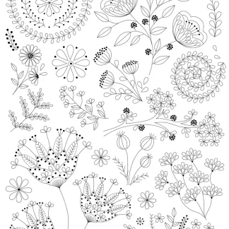 Stick and Stitch Embroidery - Folk Flowers by Corinne Lapierre