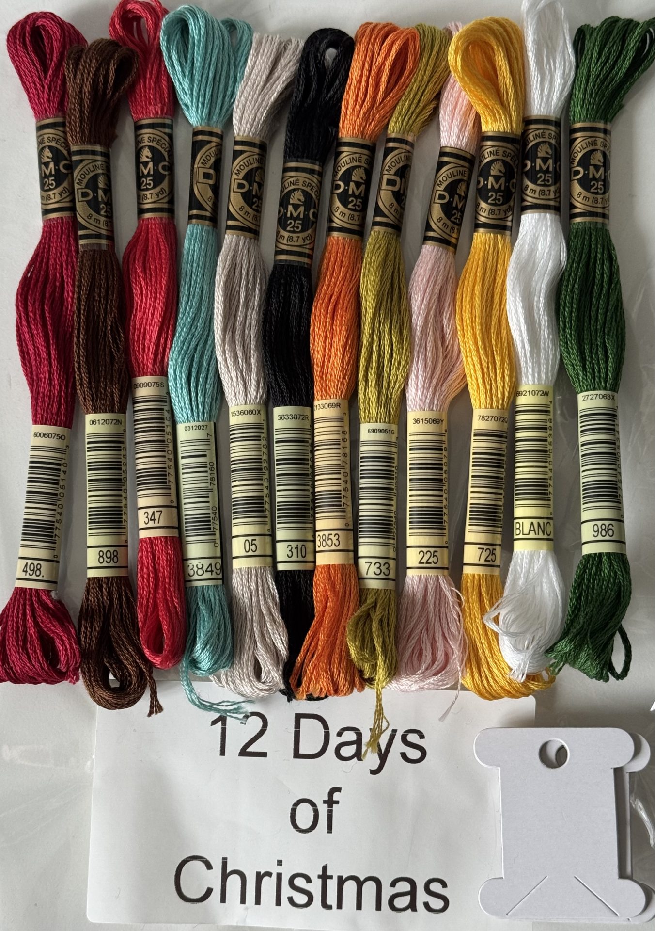 12 Days of Christmas by Corinne Lapierre- DMC Thread Pack