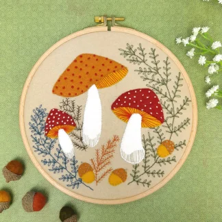 Toadstool Applique Hoop Craft Kit by Corinne Lapierre