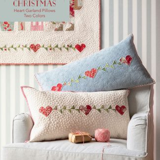Tilda Merry Little Christmas - Heart Garland Pillow Kit - Blue Plaid Colourway