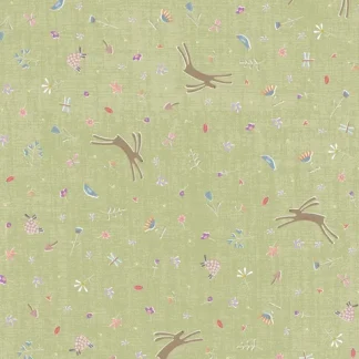 Slow & Steady - Green Leaping Hares - Fat 1/4